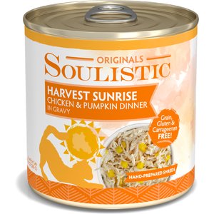 Soulistic Originals Harvest Sunrise Chicken & Pumpkin Dinner in Gravy Wet Cat Food, 10-oz can, case of 8