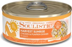 Soulistic Originals Harvest Sunrise Chicken & Pumpkin Dinner in Gravy Wet Cat Food, 5.5-oz can, case of 8