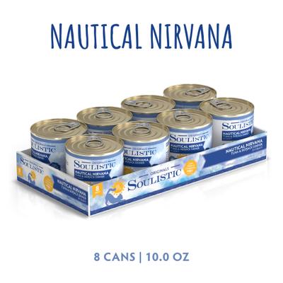Show full view: Soulistic Originals Nautical Nirvana Tuna & Skipjack Dinner in Gravy Wet Cat Food, 10-oz can, case of 8 slide 3 of 11