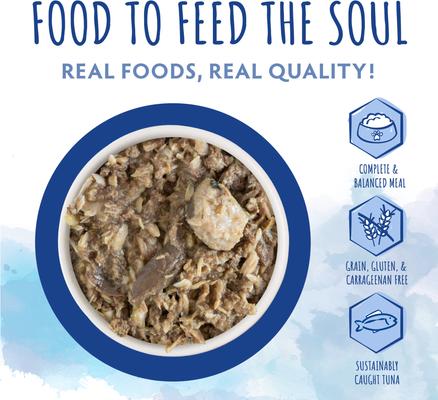 Show full view: Soulistic Originals Nautical Nirvana Tuna & Skipjack Dinner in Gravy Wet Cat Food, 5.5-oz can, case of 8 slide 4 of 11