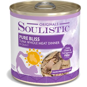 Soulistic Originals Pure Bliss Tuna Whole Meat Dinner in Gravy Wet Cat Food, 10-oz can, case of 8
