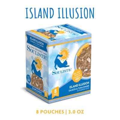Show full view: Soulistic Originals Island Illusion Salmon & Tuna Dinner in Pumpkin Soup Wet Cat Food, 3-oz pouch, case of 8 slide 3 of 12