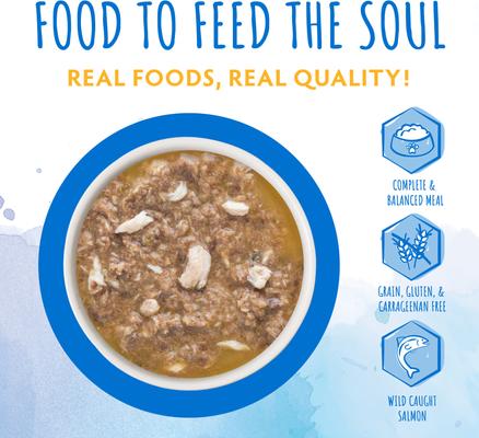Show full view: Soulistic Originals Island Illusion Salmon & Tuna Dinner in Pumpkin Soup Wet Cat Food, 3-oz pouch, case of 8 slide 5 of 12