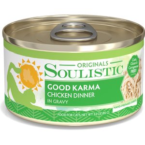 Soulistic Originals Good Karma Chicken Dinner in Gravy Wet Cat Food, 3-oz can, case of 12
