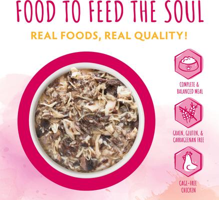 Show full view: Soulistic Originals Triple Harmony Chicken, Salmon, & Tuna Dinner in Gravy Wet Cat Food, 3-oz pouch, case of 8 slide 5 of 12