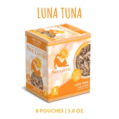 Show full view: Soulistic Originals Luna Tuna Tuna Dinner in Pumpkin Soup Wet Cat Food, 3-oz pouch, case of 8 slide 3 of 12