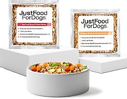 JustFoodForDogs Variety Pack Frozen Human-Grade Fresh Dog Food, 5.5-oz pouch, case of 9