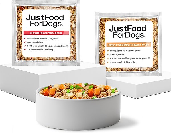 JustFoodForDogs Variety Pack Frozen Human-Grade Fresh Dog Food