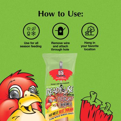 Show full view: C&S RTU Hot Pepper Delight Log Bird Food, 1-lb bag, 8 count slide 6 of 11