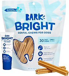 BARK Bright Dental Kit: Small Chicken Flavored Dental Dog Treats + Chicken & Thyme Flavored Dog Dental Gel, 30 count, 1.9-oz gel