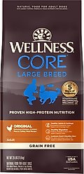 Wellness CORE Grain-Free Large Breed Chicken & Turkey Recipe Natural Dry Dog Food, 26-lb bag