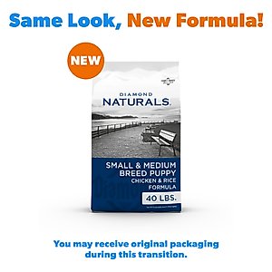 Diamond Naturals Small & Medium Breed Puppy Formula Dry Dog Food, 40-lb bag