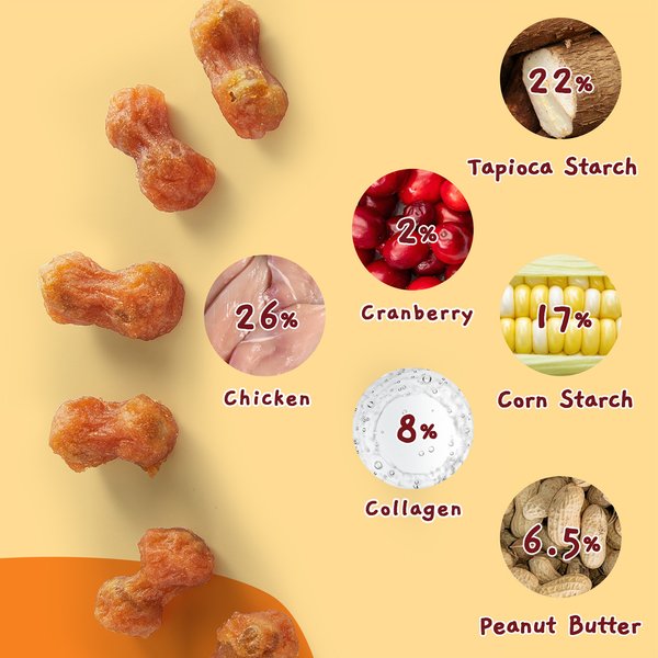 Jungle Calling 6.5-inch Real Chicken Wrapped Bones Rawhide-Free Dog Chews, 10.6-oz bag