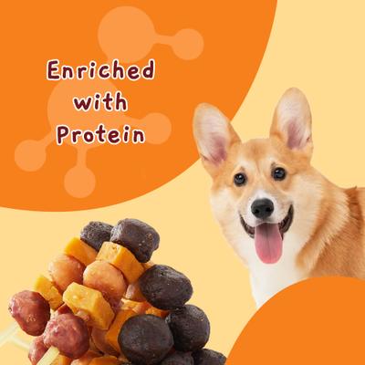 Show full view: Jungle Calling Cod, Chicken, Duck, Beef, Sweet Potato & Pumpkin Kabob Dog Treats, 10.6-oz bag slide 4 of 12