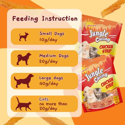 Show full view: Jungle Calling Mini Chicken Strips for Dog & Cat Training Treats, 10.6-oz bag slide 6 of 11