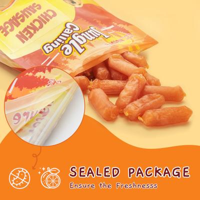 Show full view: Jungle Calling Chicken Sausage Grain-Free & High-Protein Dog Treats, 10.6-oz bag slide 9 of 12