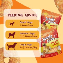 Jungle Calling Chicken Jerky Wrapped Rawhide Donut Dog Chew, 8.5-oz bag slide 2 of 9