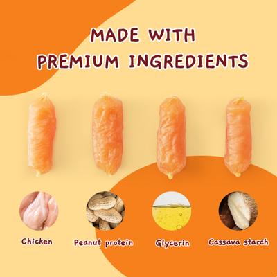 Show full view: Jungle Calling Chicken Sausage Grain-Free & High-Protein Dog Treats, 10.6-oz bag slide 4 of 12