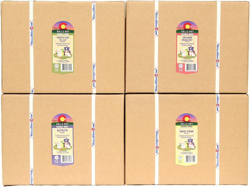 Show full view: Hall's Hay Orchard Grass Hay Double Wide Mini Bale Small Animal Food, 11-lb box slide 5 of 7