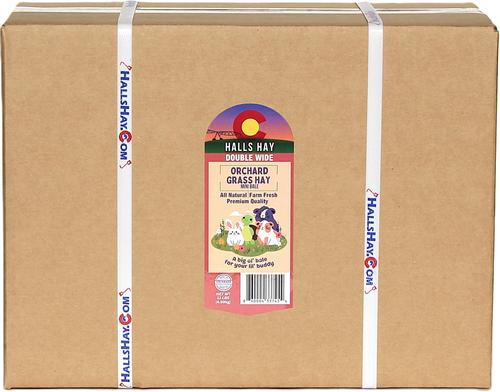 Show full view: Hall's Hay Orchard Grass Hay Double Wide Mini Bale Small Animal Food, 11-lb box slide 2 of 7