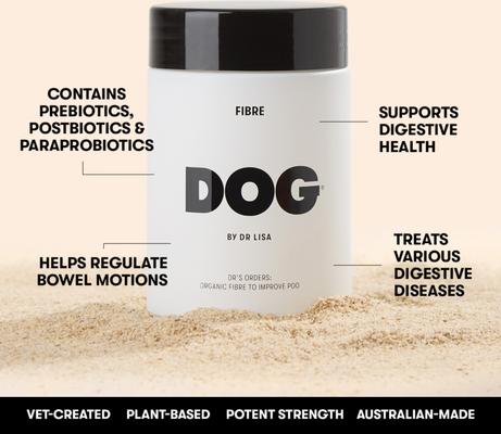 Show full view: DOG By Dr Lisa Fibre Powder Digestive Aid for Dogs, 100-g jar slide 3 of 8