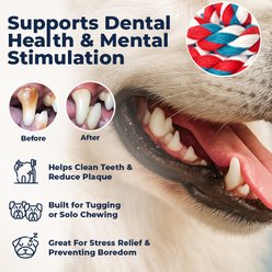 Pacific Pups Rescue Knotted Tough Rope Tug Dog Toy, XX-Large, 2 count, Red slide 2 of 8