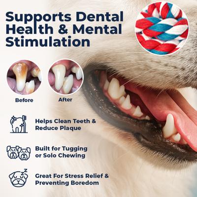 Show full view: Pacific Pups Rescue Knotted Tough Rope Tug Dog Toy, XX-Large, 2 count, Red slide 8 of 9