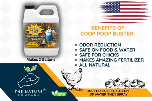 Show full view: The Nature Company Coop Poop Buster Chicken Coop Cleaner with 0.5-gallon Sprayer, 16-fl oz jug with 1/2-gal sprayer slide 3 of 7