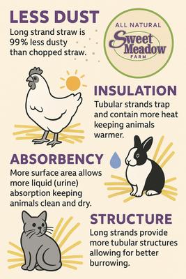 Show full view: Sweet Meadow Farm Straw Small Pet Bedding, 25-lb box slide 4 of 5