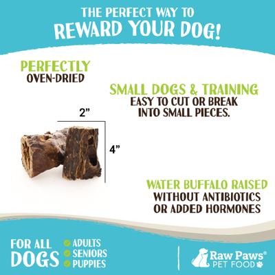 Show full view: Raw Paws Water Buffalo Lung Dehydrated Dog Treats, 16-oz bag slide 5 of 7