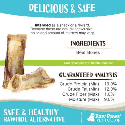 Show full view: Raw Paws Smoked Beef Marrow 6 inch Dog Bones, 4 count slide 4 of 7