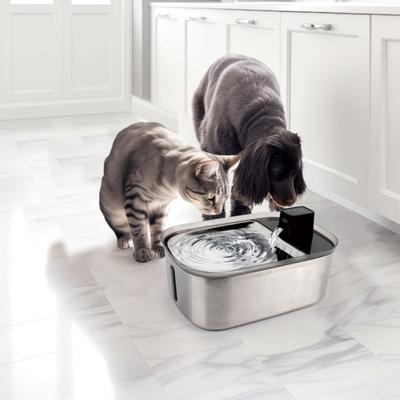Show full view: allforpaws Lifestyle Pets Wireless Stainless Steel Cat Water Fountain, Brown, 7.5-lt slide 3 of 8