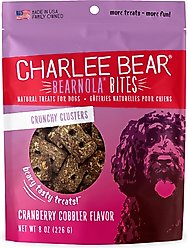 Charlee Bear Bearnola Bites Cranberry Cobbler Flavor Dog Treats, 8-oz bag