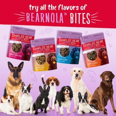 Show full view: Charlee Bear Bearnola Bites Peanut Butter & Honey Flavor Dog Treats, 8-oz bag slide 9 of 10