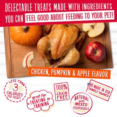 Show full view: Charlee Bear Natural Bear Crunch Grain-Free Chicken, Pumpkin & Apple Dog Treats, 8-oz bag slide 6 of 11