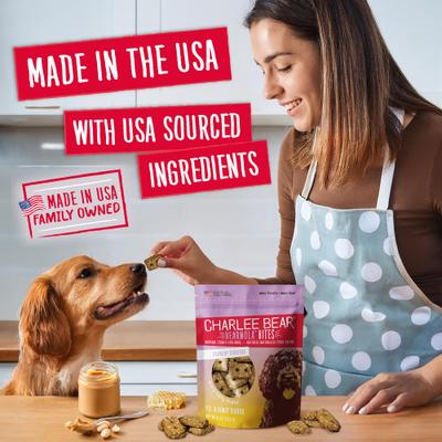 Show full view: Charlee Bear Bearnola Bites Peanut Butter & Honey Flavor Dog Treats, 8-oz bag slide 5 of 10