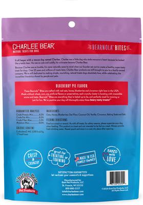 Show full view: Charlee Bear Bearnola Bites Blueberry Pie Flavor Dog Treats, 8-oz bag slide 3 of 10