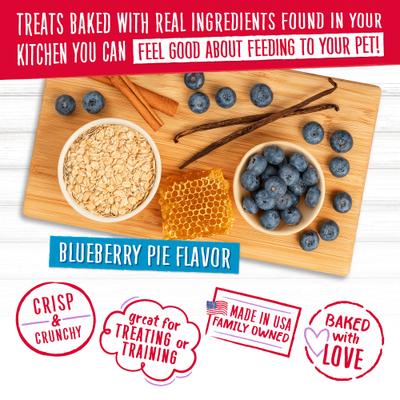 Show full view: Charlee Bear Bearnola Bites Blueberry Pie Flavor Dog Treats, 8-oz bag slide 6 of 10