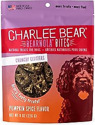 Charlee Bear Bearnola Bites Pumpkin Spice Flavor Dog Treats, 8-oz bag