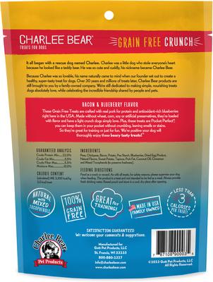 Show full view: Charlee Bear Natural Bear Crunch Grain-Free Bacon & Blueberry Dog Treats, 8-oz bag slide 3 of 11