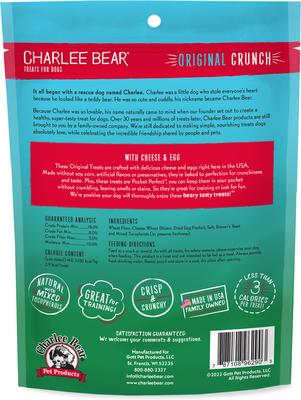 Show full view: Charlee Bear Original Crunch Cheese & Egg Crunchy Dog Treats, 16-oz bag slide 3 of 12