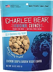 Charlee Bear Chicken Soup & Garden Veggie Flavor Dog Treats, 16-oz bag
