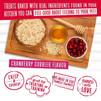 Show full view: Charlee Bear Bearnola Bites Cranberry Cobbler Flavor Dog Treats, 8-oz bag slide 6 of 10