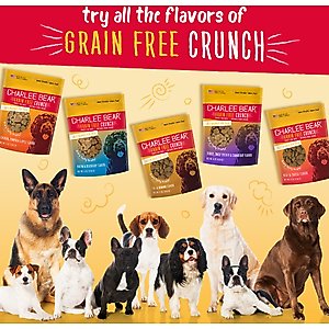 Charlee Bear Natural Bear Crunch Grain-Free Bacon & Blueberry Dog Treats, 8-oz bag