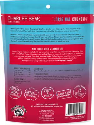 Show full view: Charlee Bear Original Crunch Turkey Liver & Cranberries Crunchy Dog Treats, 16-oz bag slide 3 of 12