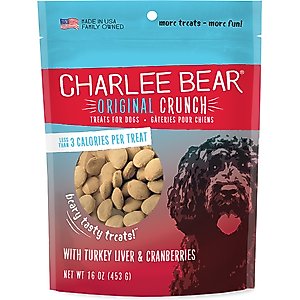 Charlee Bear Turkey Liver & Cranberries Flavor Dog Treats, 16-oz bag