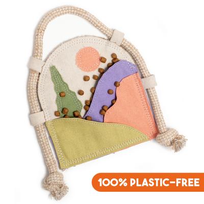 Show full view: Awoo Scenic Stasher Organic Cotton Plastic-Free Treat Puzzle Dog Toy, Multicolor slide 2 of 6