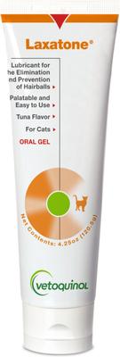 Show full view: Vetoquinol Laxatone Lubricant for Hairballs Tuna Flavored Cat Oral Gel, 4.25-oz tube & Hill's Science Diet Adult Urinary Hairball Control Dry Cat Food, 15.5-lb bag slide 2 of 10