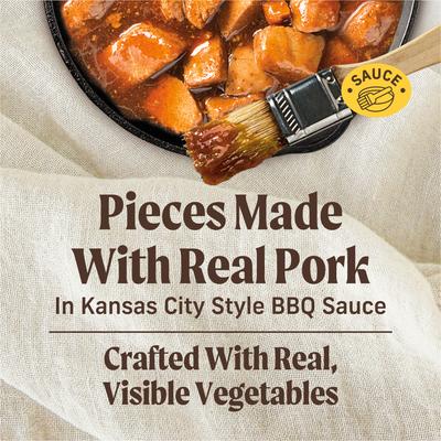 Show full view: Merrick Grain-Free Wet Dog Food Slow-Cooked BBQ Kansas City Style with Chopped Pork, 12.7-oz can, case of 12 slide 4 of 12