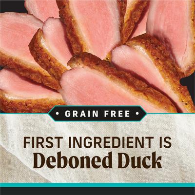 Show full view: Merrick Grain-Free Real Duck Dinner Canned Dog Food, 12.7-oz can, case of 12 slide 5 of 11